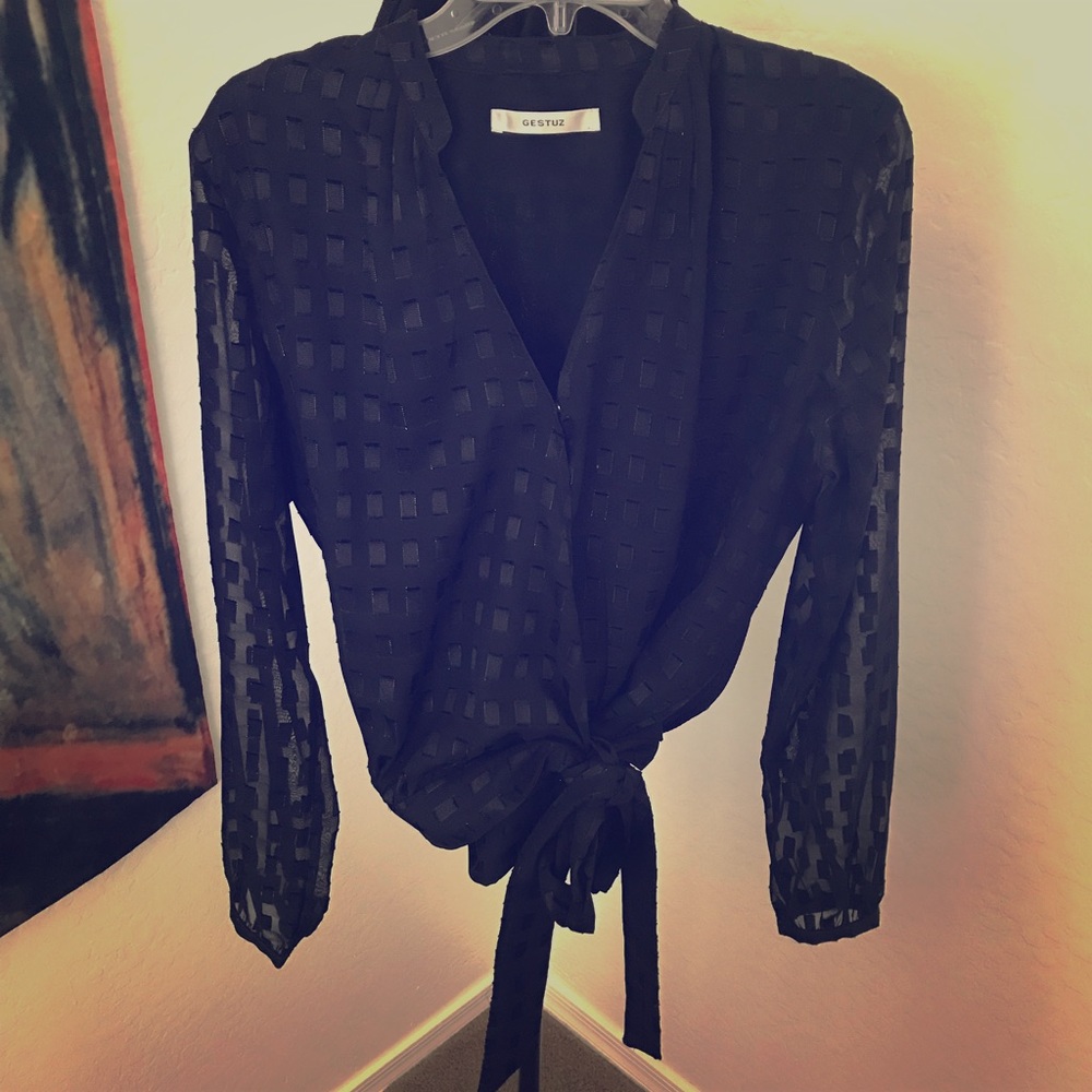 Gestuz Odalla Check Wrap Blouse